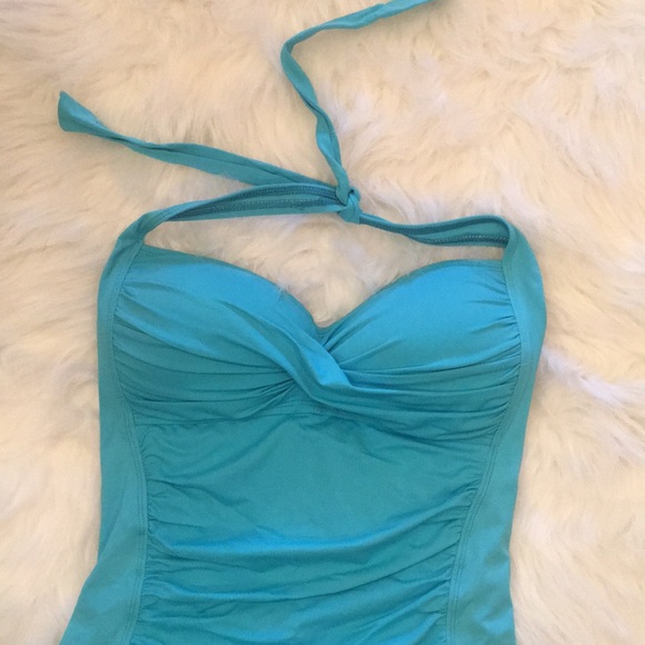 Liz Claiborne SKY BLUE halter bathing suit 👙 - Picture 3 of 8